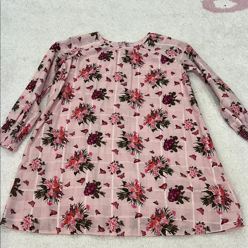 LoveShackFancy Red and Black A-Line Casual Dress